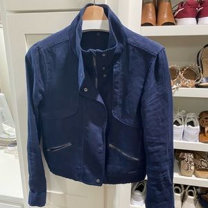 Athleta linen jacket in blue
